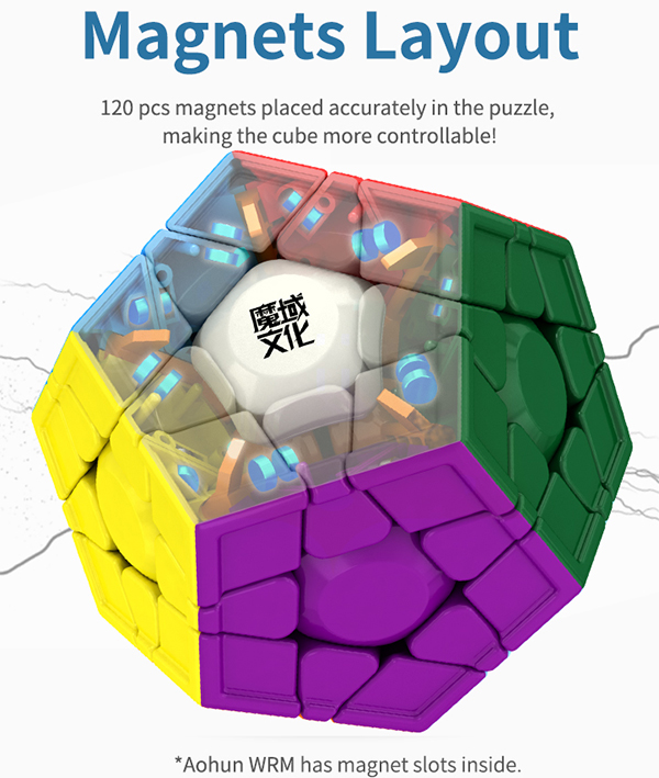 MoYu AoHun WR M Magnetic Megaminx Stickerless Speed Cube